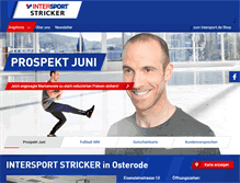 Tablet Screenshot of intersport-stricker.de